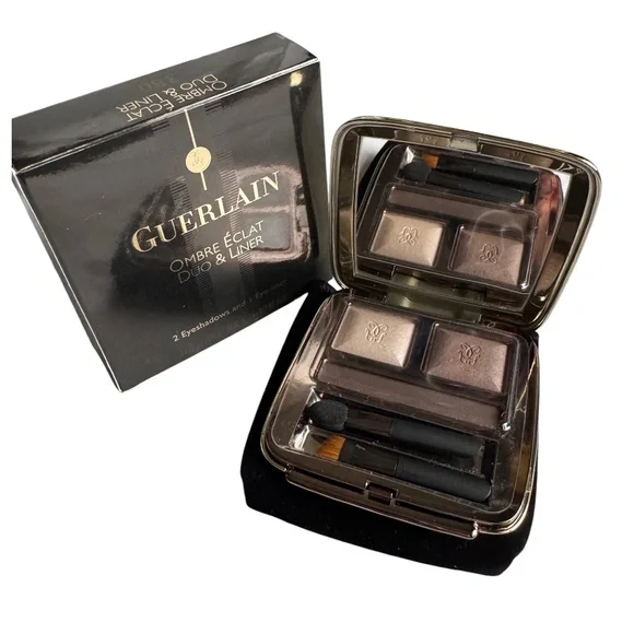 GUERLAIN Ombre Éclat Duo & Liner Eyeshadow Palette L’Heure Fumée 380 New - Picture 11 of 11